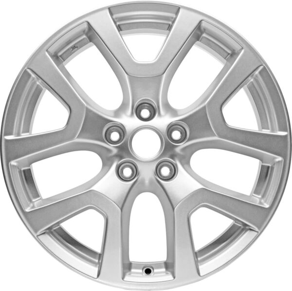 New 18x7 inch 18 Inch Premium Aluminum Alloy Wheel Rim for Nissan Rogue 2011 2012 2013 2014 2015 | ALY62561U20N | Direct Fit - OE Stock Specs, Silver